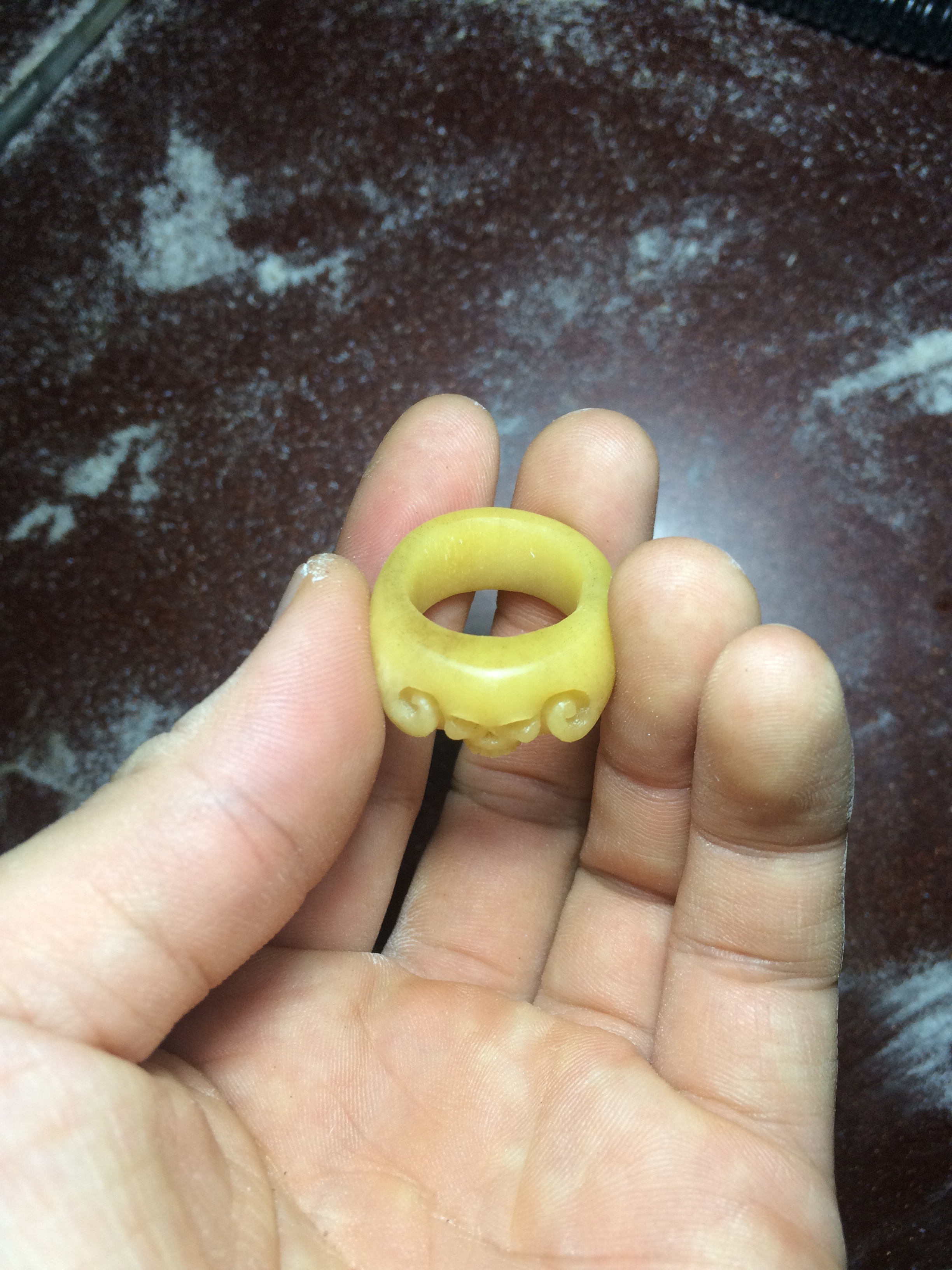 手作-《恶魔戒指》马骨戒指骨制品雕刻作品