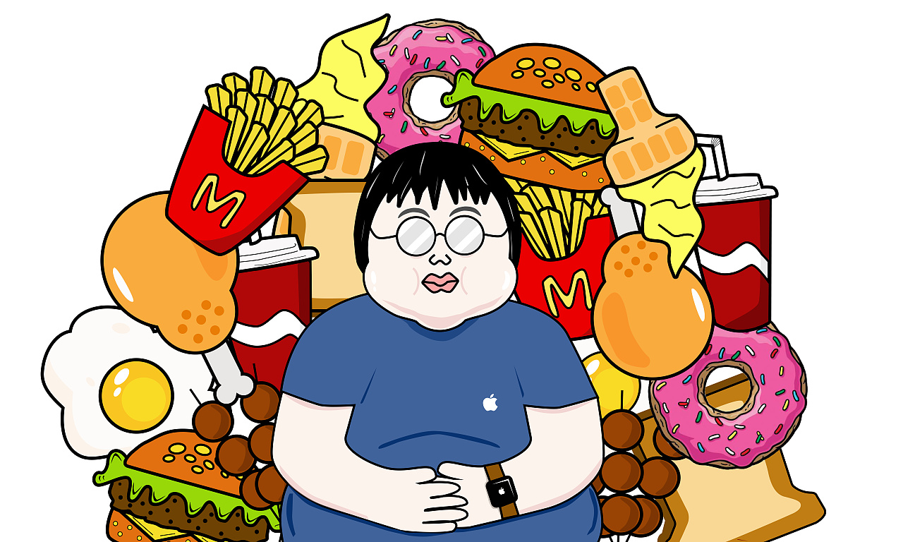 胖的图片可爱卡通-千图网