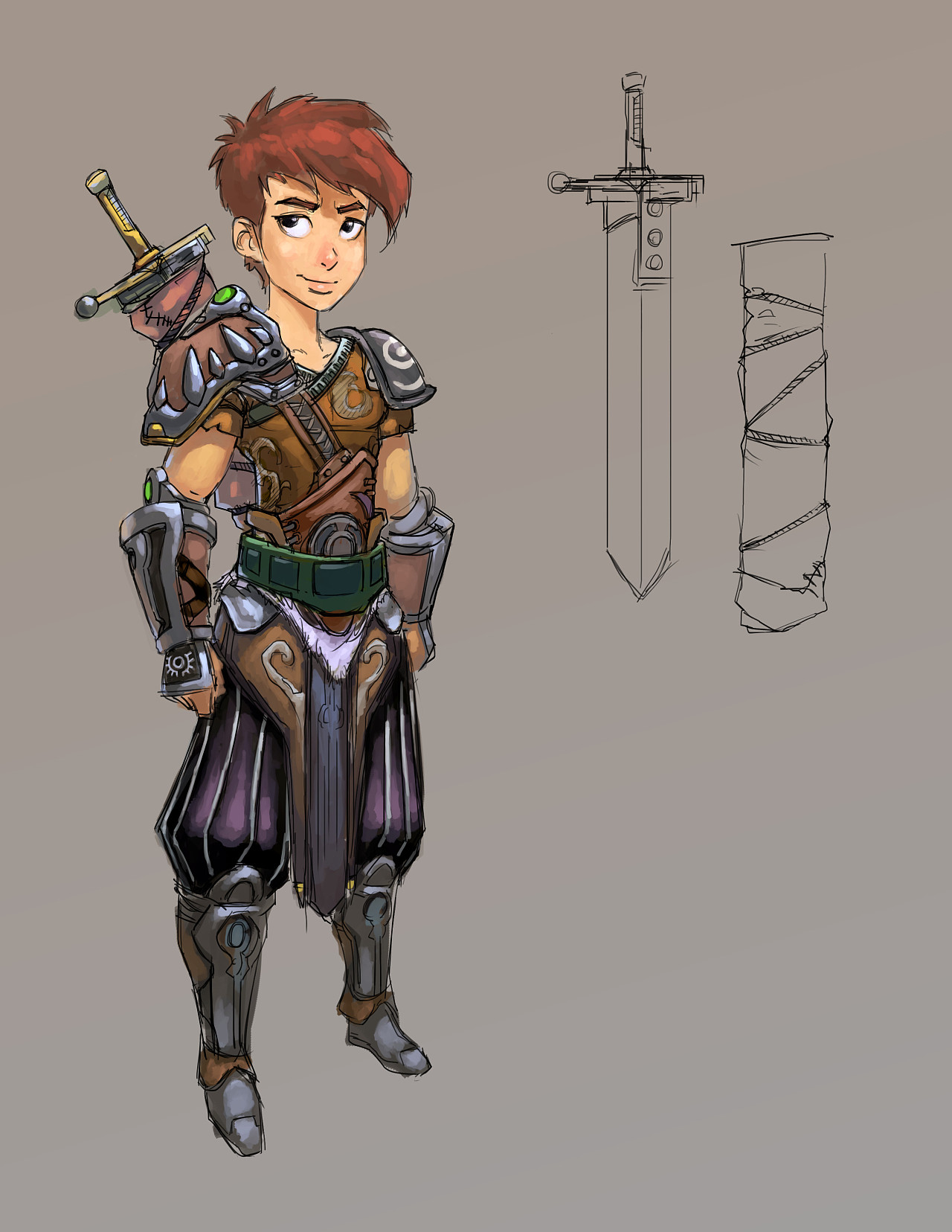 男战士|插画|概念设定|涂鸦英雄 - 原创作品 - 站酷 (zcool)