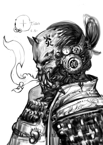 一些黑白素描稿子