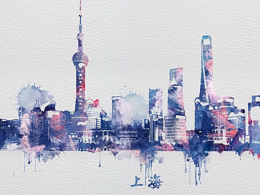 水彩上海