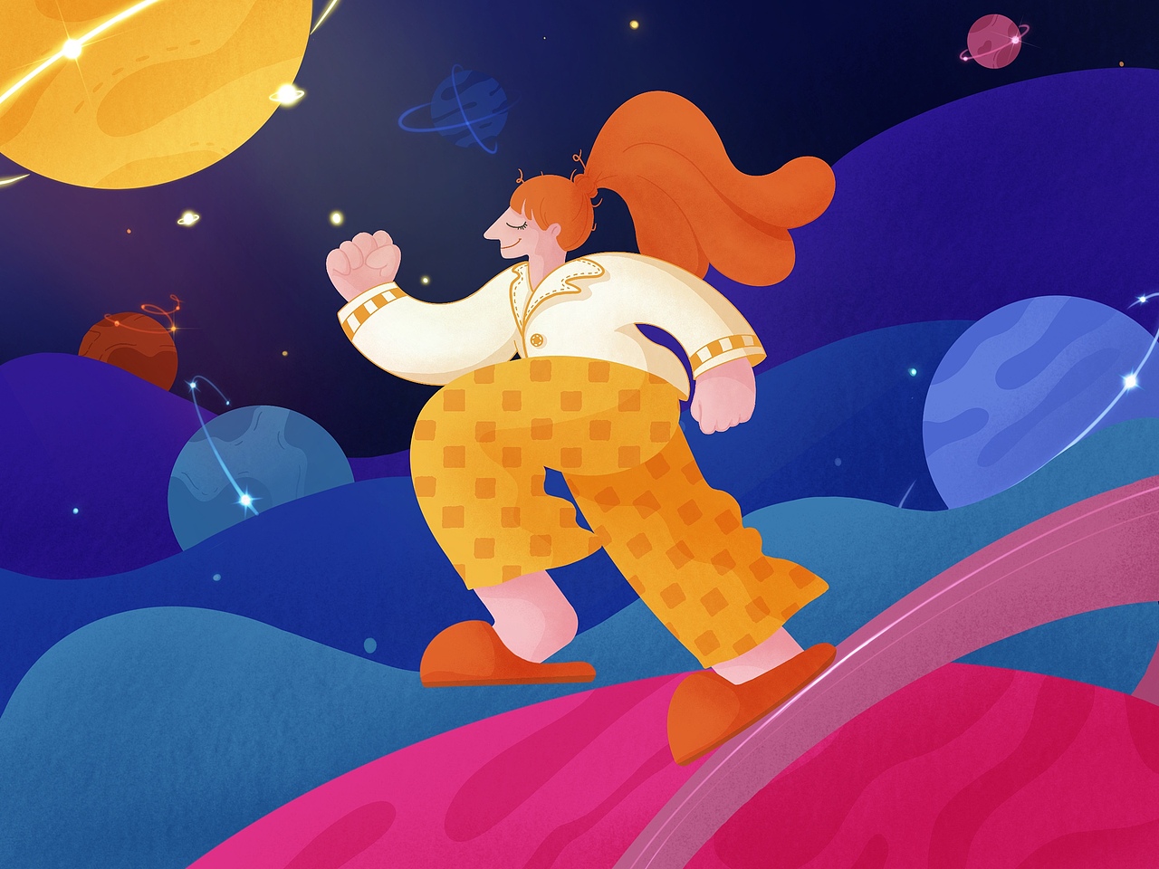 追光者（图ZMjU1MzA2NTgw） - 艺术插画 - 站酷设计师赵小飘原创素材 - 站酷ZCOOL