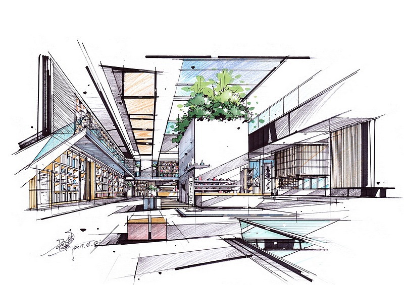 杜健室内手绘作品(卓越手绘)