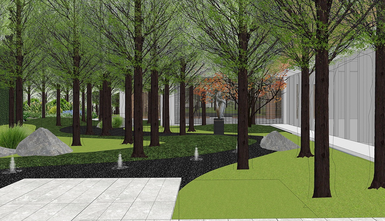 融创云麓长林示范区景观SU模型下载