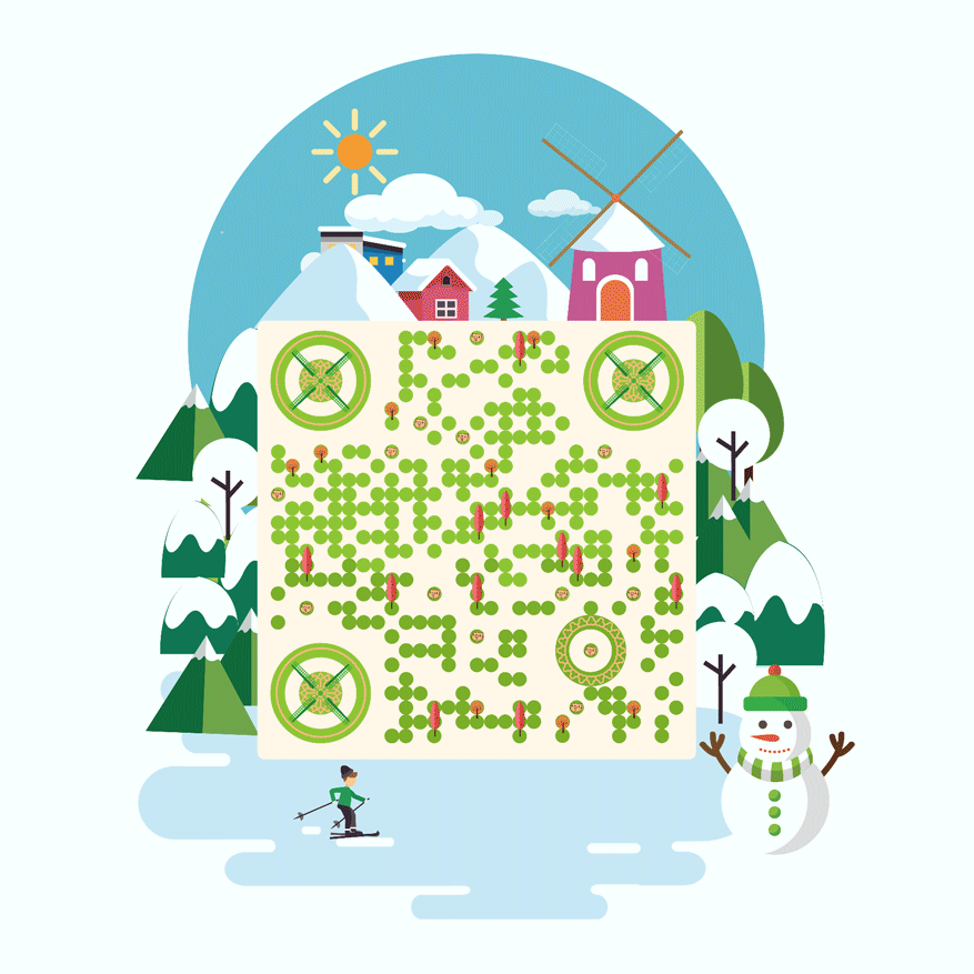 十二生肖艺术二维码设计