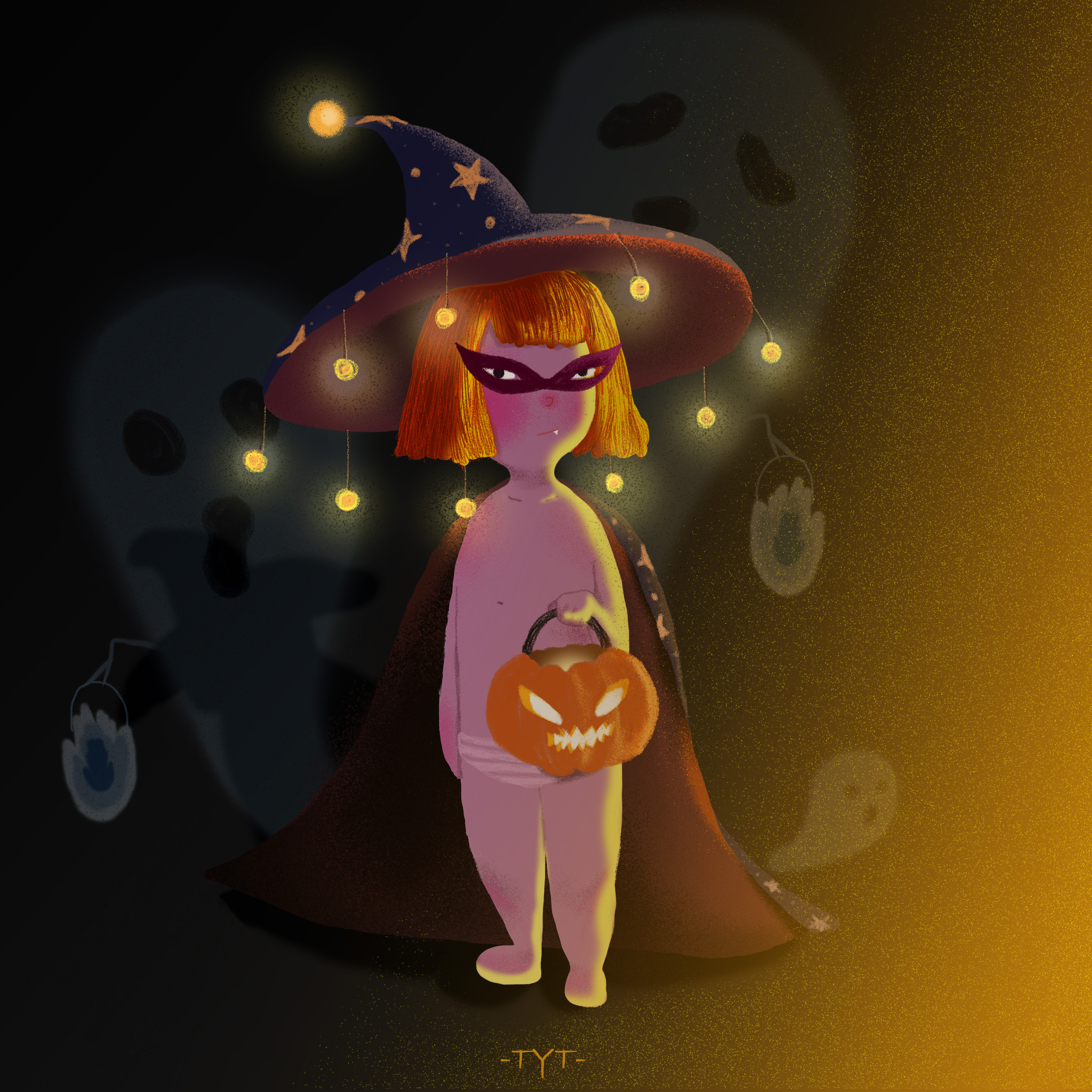 万圣节女孩|插画|插画习作|火鸡辣汪 - 原创作品 - 站酷 (zcool)