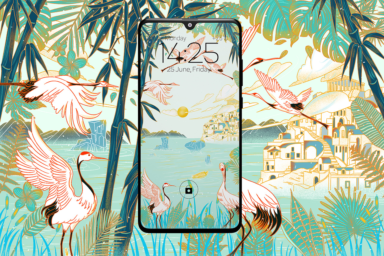 oppo乐划锁屏夏季壁纸系列