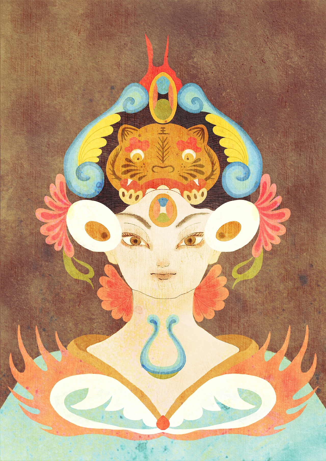 马勺脸谱拟人像