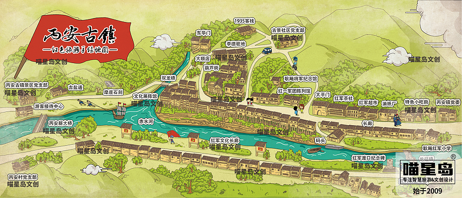 20142020年间不同时期不同风格主题的手绘地图作品