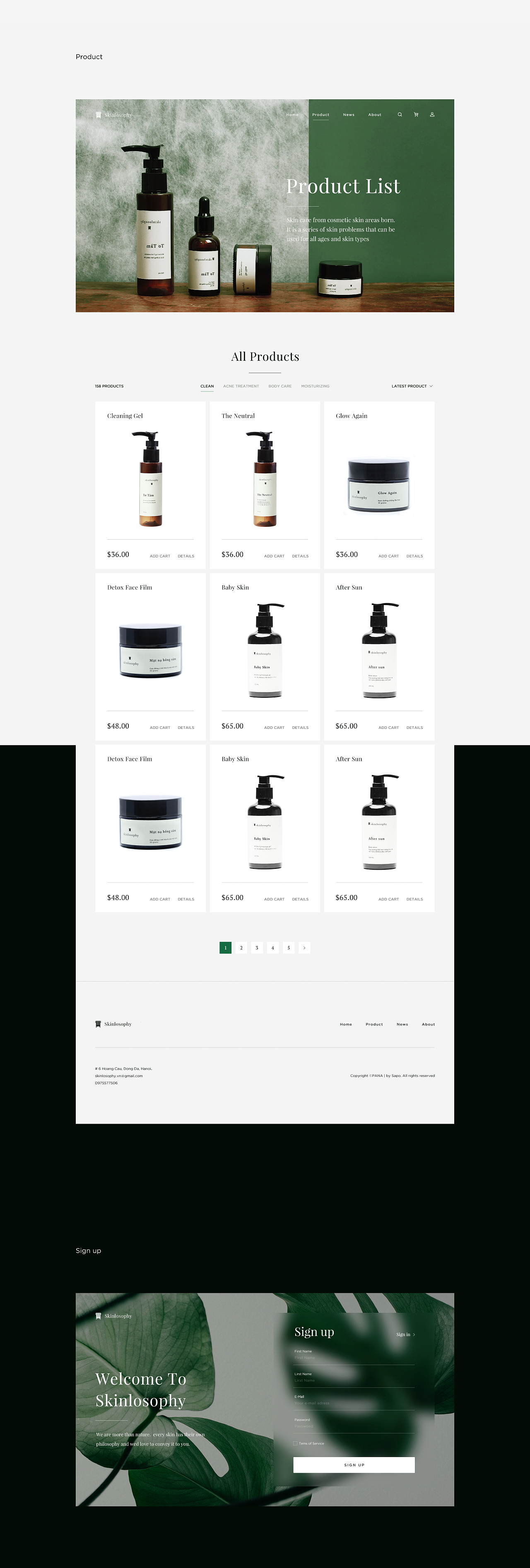 Skinlosophy Web Design（图ZMTYzNzk0MzY4） - 企业官网 - 站酷设计师夏山Tinshine原创素材 - 站酷ZCOOL