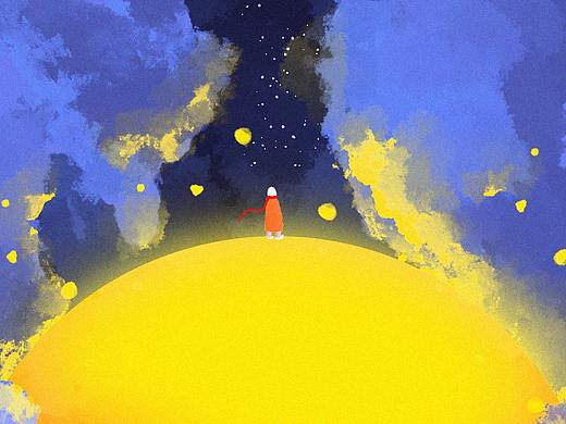 站在月亮上看星星
