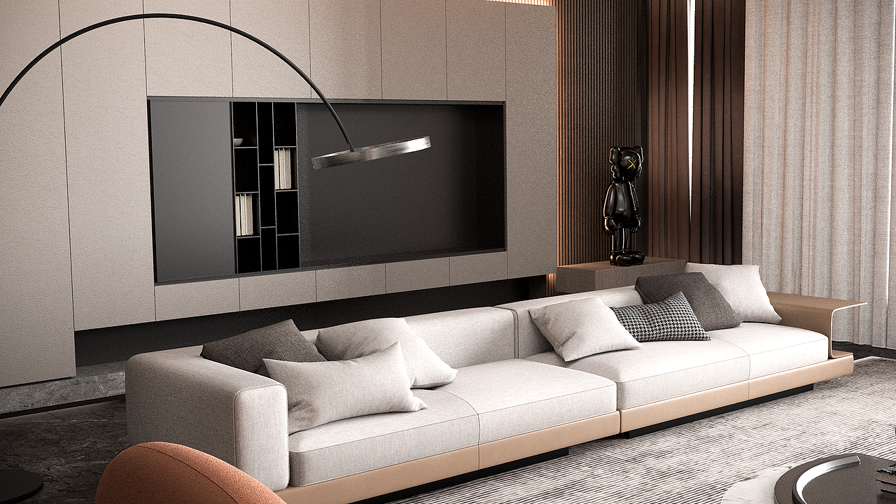 客厅-灯光-材质-渲染 练习