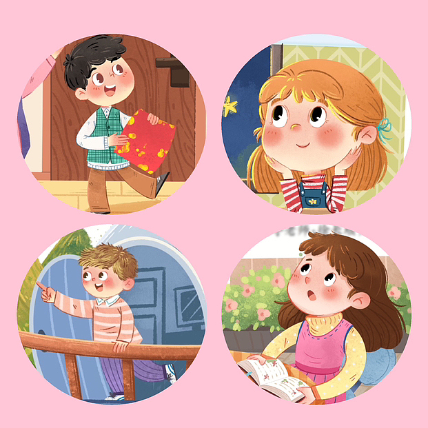 儿童杂志配图（图ZMzQyOTI5ODM2） - 儿童插画 - 站酷设计师二旋几原创素材 - 站酷ZCOOL