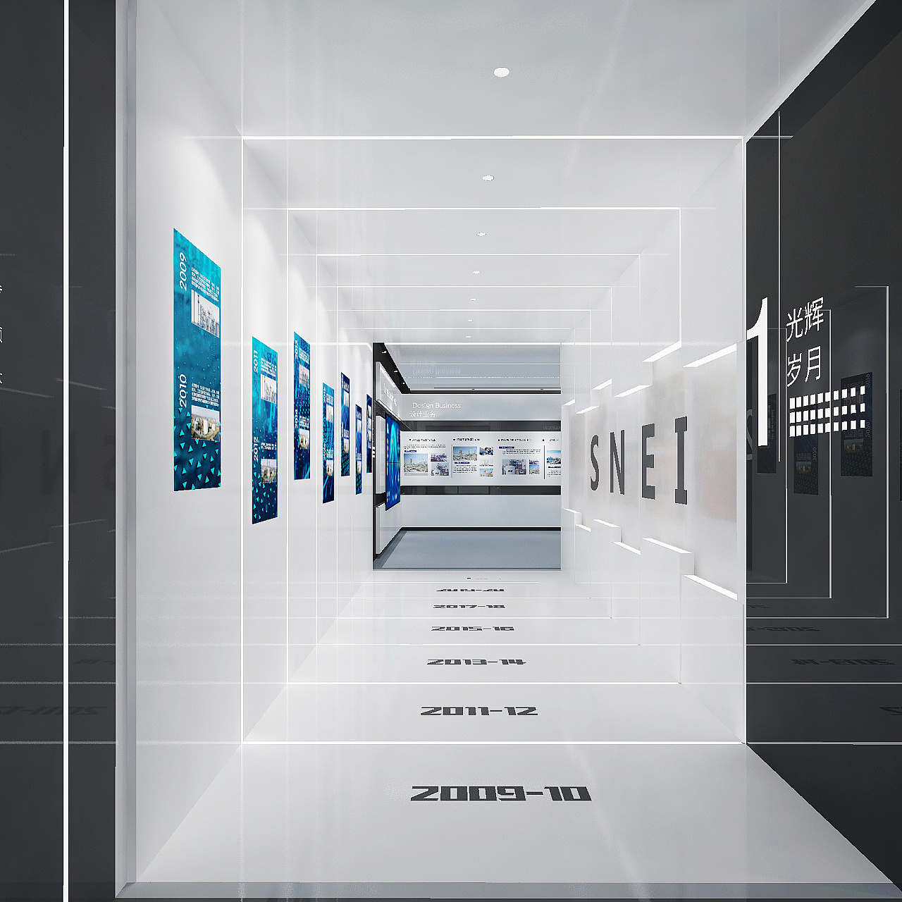 海外科技风展厅白色系