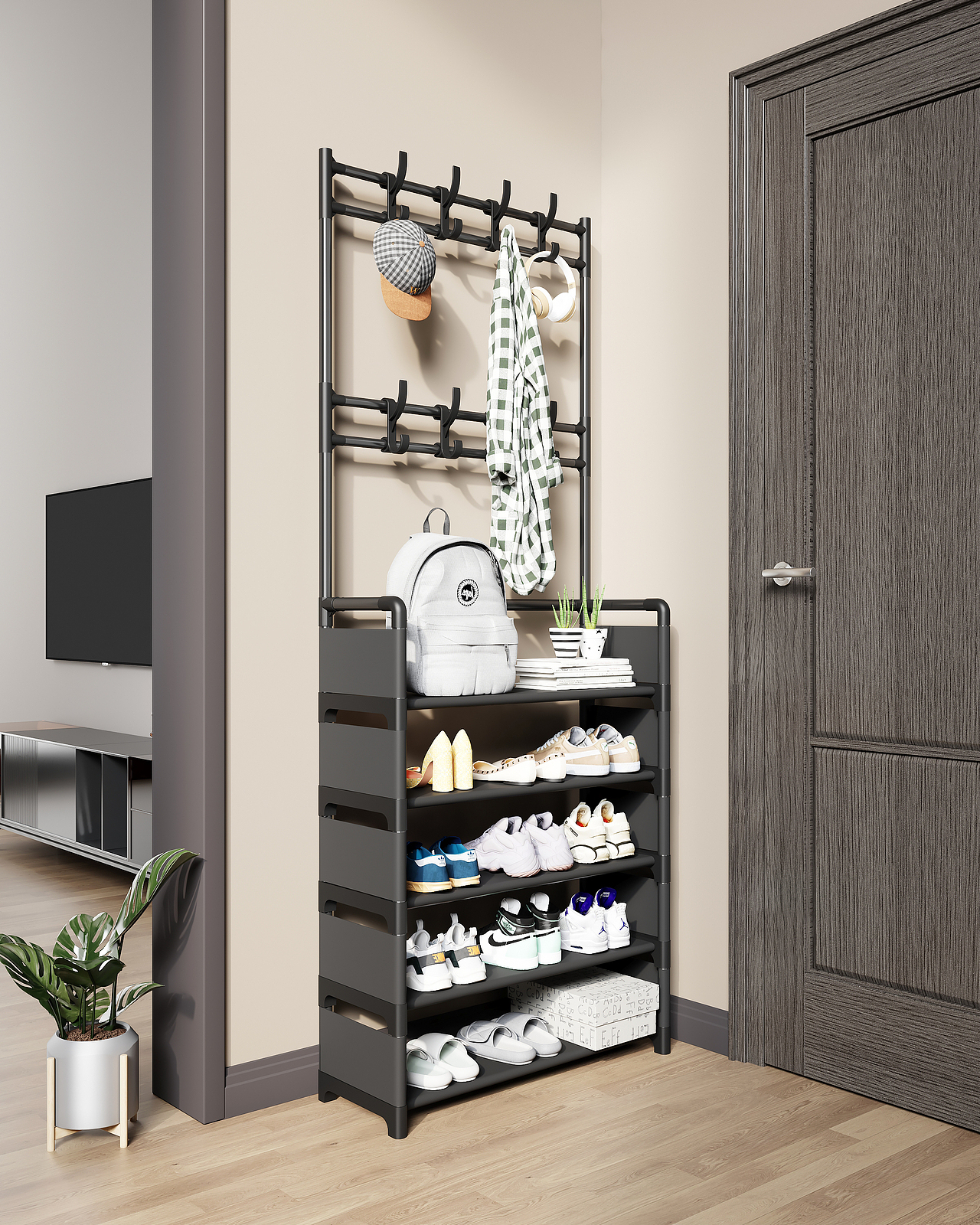 3Ds Max + Vray 《鞋帽架》