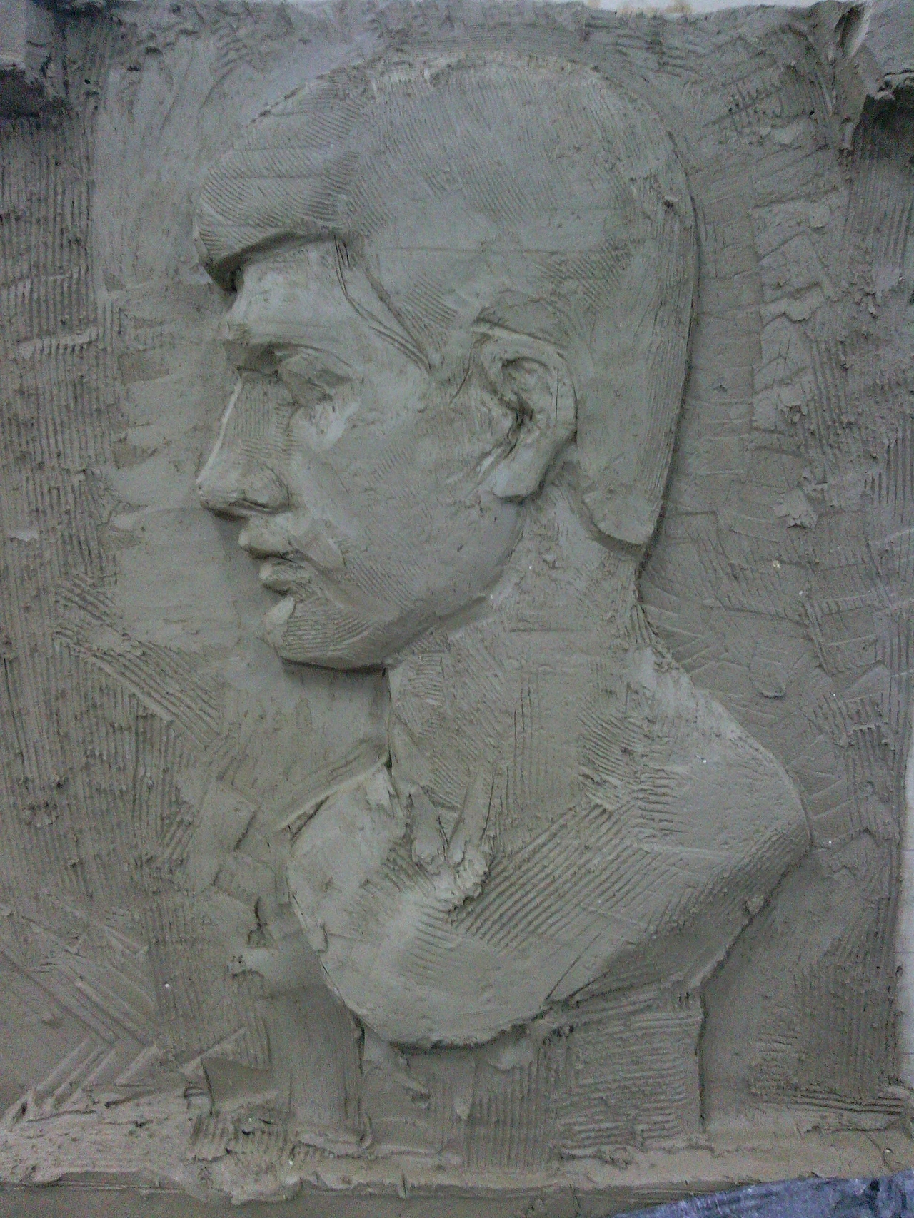 人生的第一块浮雕,石膏像临摹