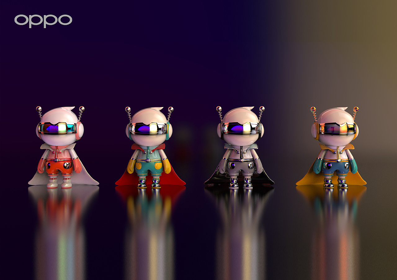 oppo小欧形象设计时光旅行家朋克超人