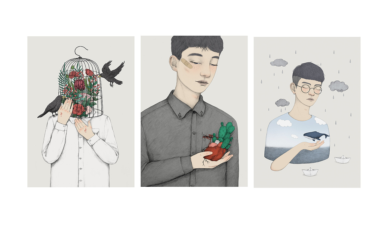毕业设计/《遇见这样的一个你》人物插画#青春答卷2017#(图ZODA1MDgxMDA=) - 商业插画 - 站酷设计师Mitter_米特原创素材 - 站酷ZCOOL