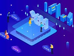 品牌字母城市場(chǎng)景2.5D