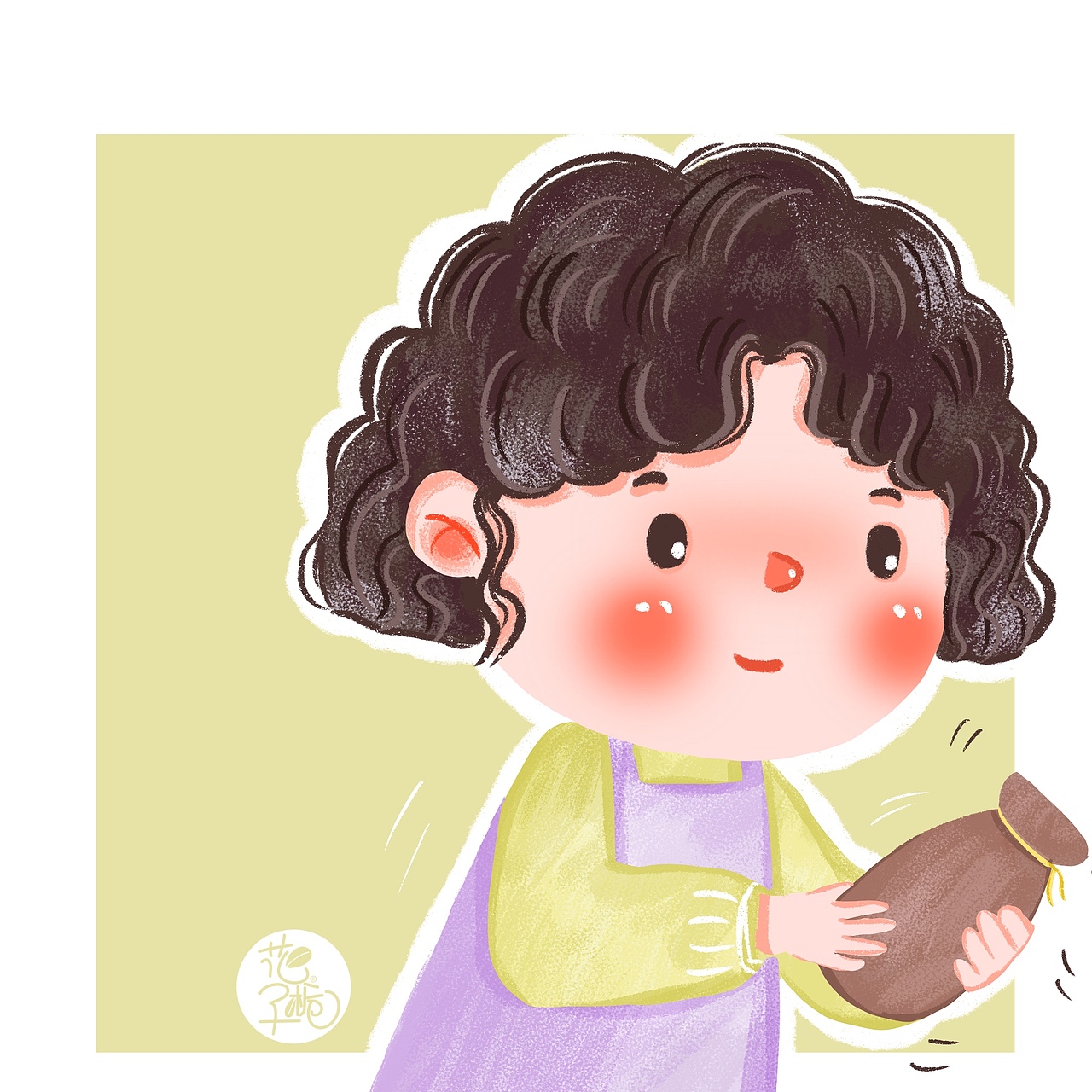 花栀子插画:干杯庆祝情侣头像 可爱男生女生头像