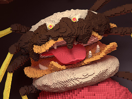 c4d周练02-像素插件