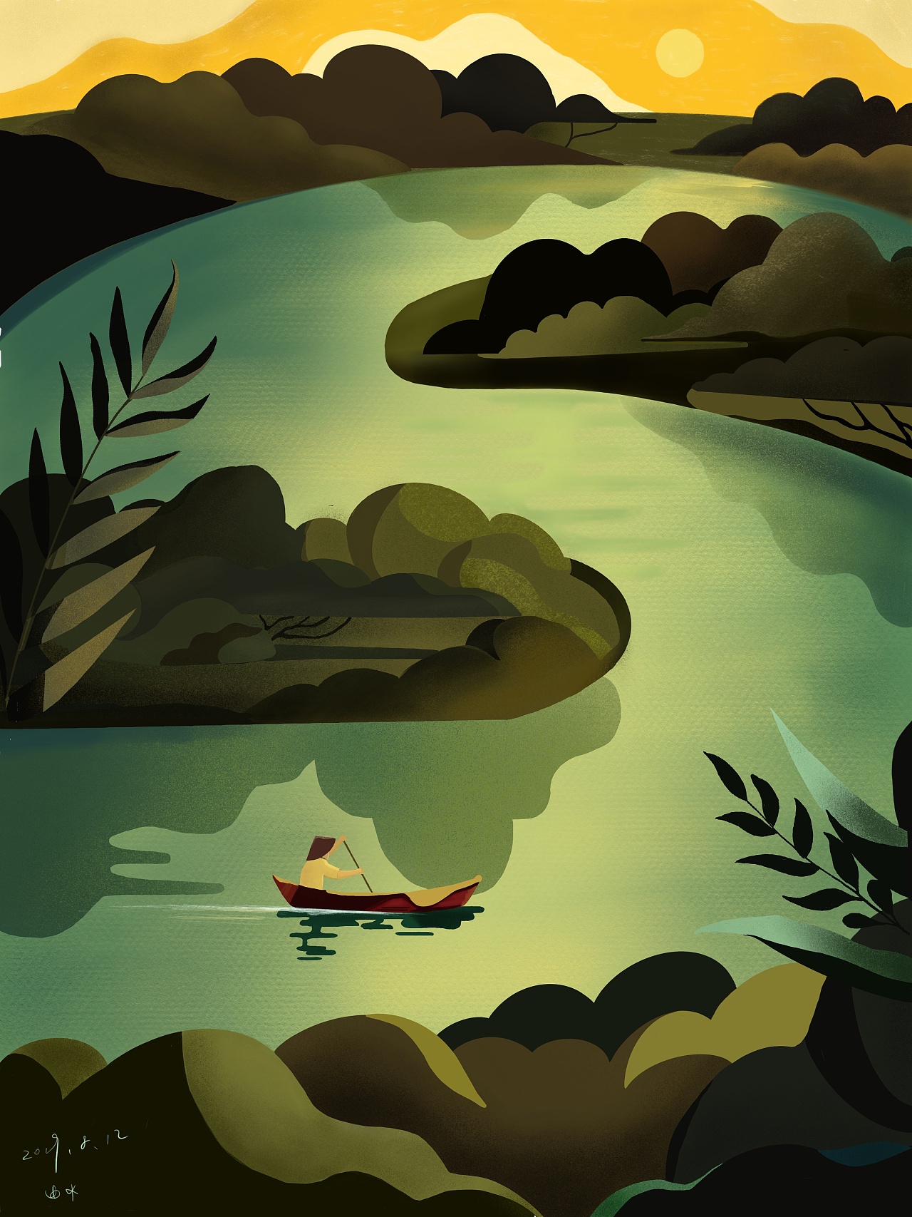 扁平风肌理插画x有效临摹技巧