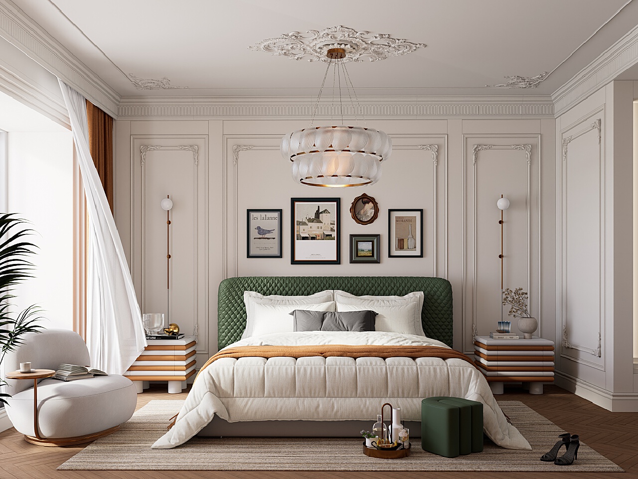 法式卧室|空间|室内设计|一名Nice的设计师 - 原创作品 - 站酷 (ZCOOL)