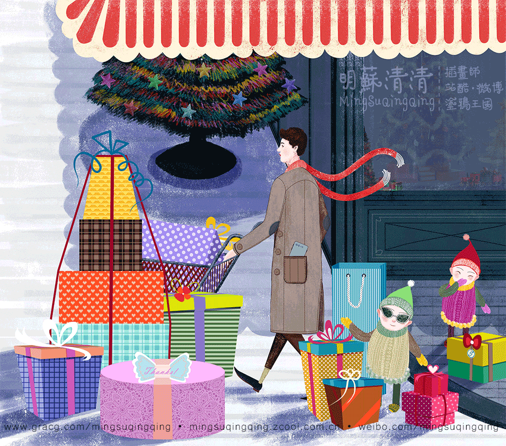 圣诞节节前准备儿插（图ZMTM4ODkzODc2） - 儿童插画 - 站酷设计师明苏Mingsu原创素材 - 站酷ZCOOL
