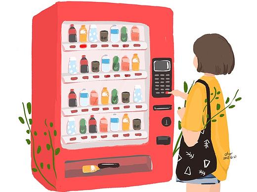 日常插画——自动贩卖机