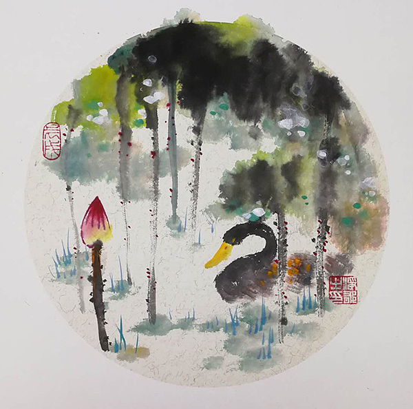 墨彩新春 荷2（图ZMTQ0MDEyNjY0） - 绘画 - 站酷设计师善若水先生原创素材 - 站酷ZCOOL