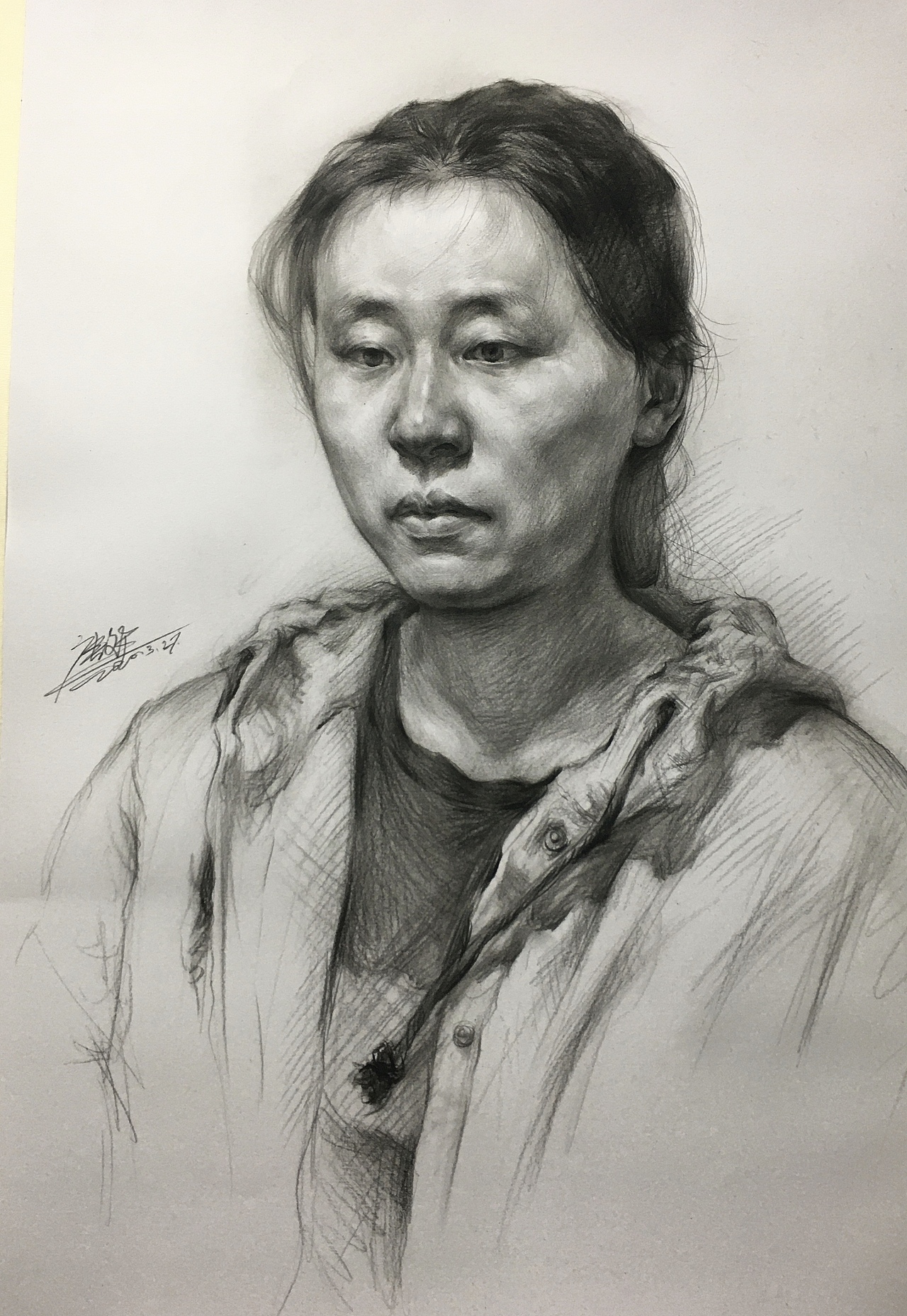 写生美女模特[z动心]|纯艺术|绘画|lao唐de画_原创作品-站酷(zcool)