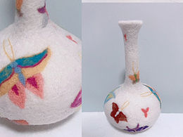 羊毛毡•蝴蝶花瓶🦋