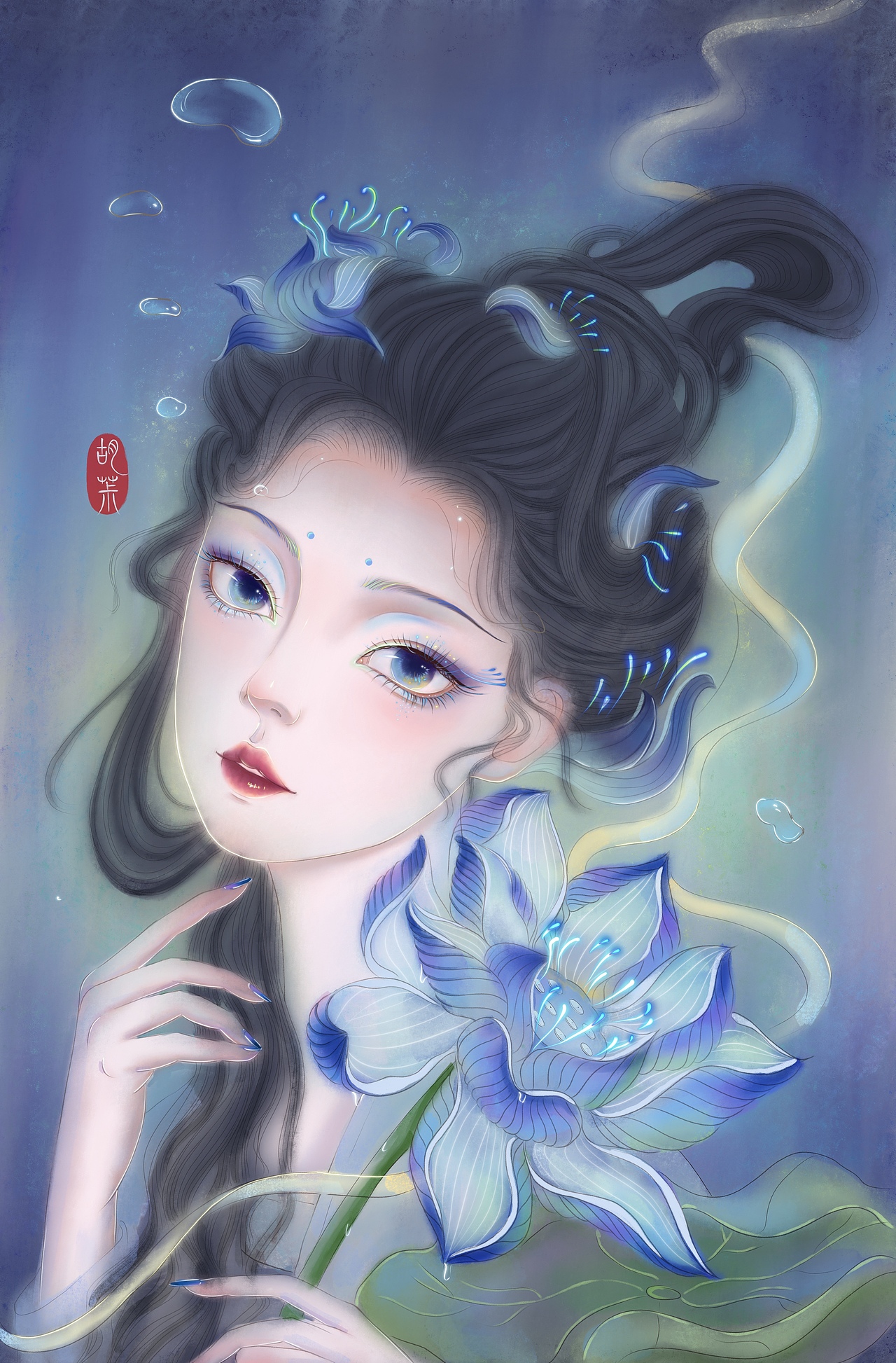 古风拟人——雪莲冰块（图ZMzA3Njg1MjI4） - 商业插画 - 站酷设计师hujiao胡椒原创素材 - 站酷ZCOOL