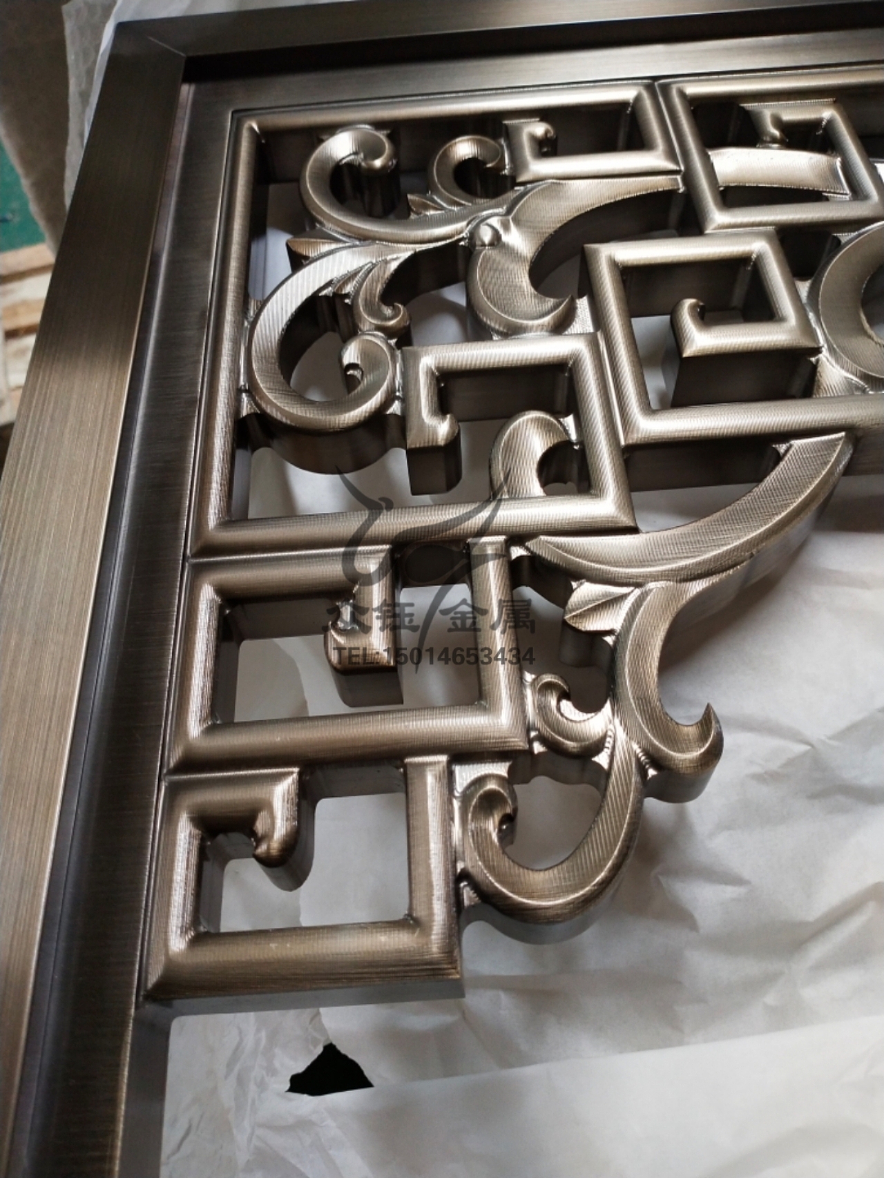 户外仿古铜不锈钢屏风背景墙 景观风水山水隔断