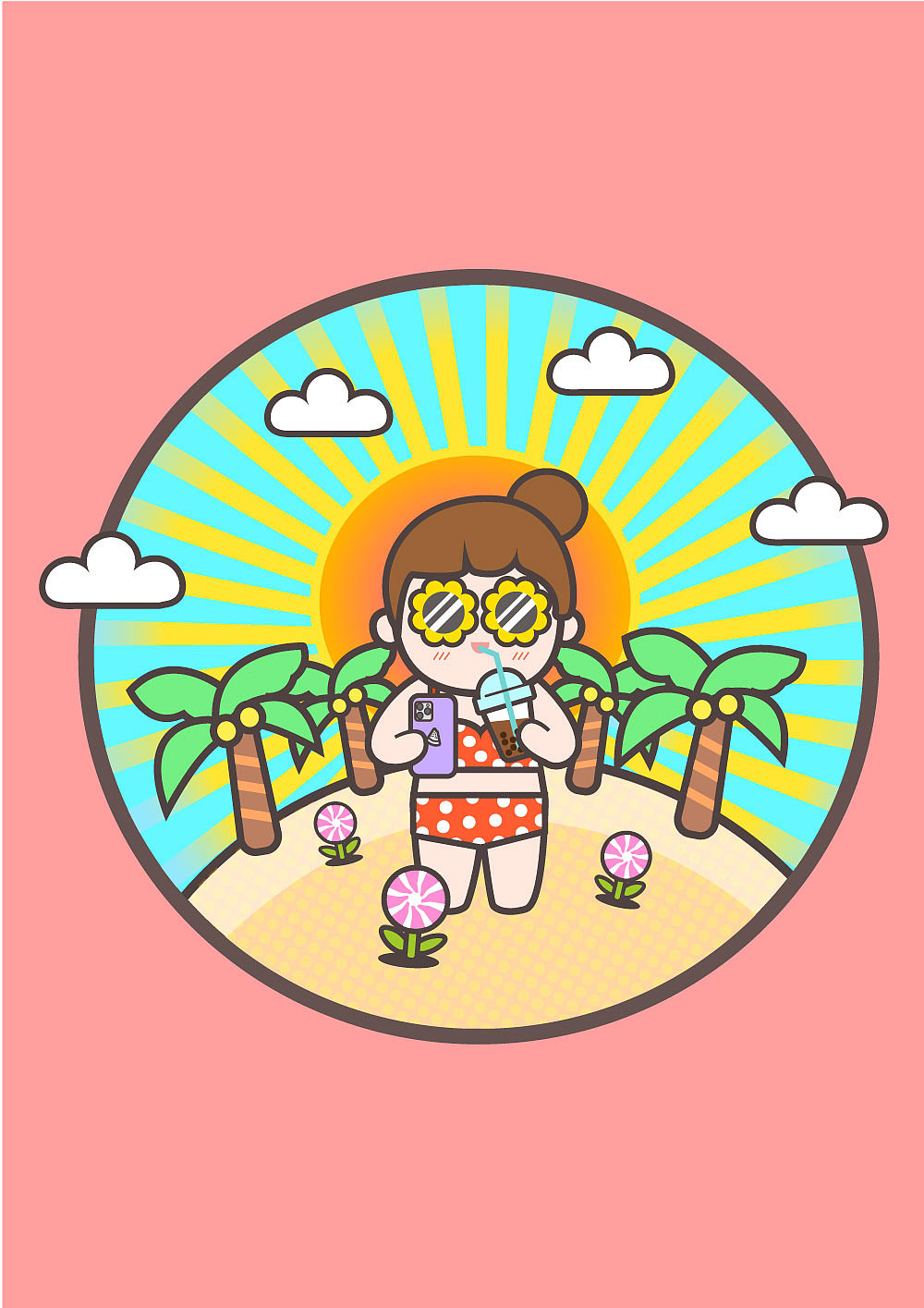 新手画师的第一批作品-卡通可爱扁平矢量插画（图ZMjI1MjcwMjQ4） - 创作习作 - 站酷设计师CC华夫饼原创素材 - 站酷ZCOOL