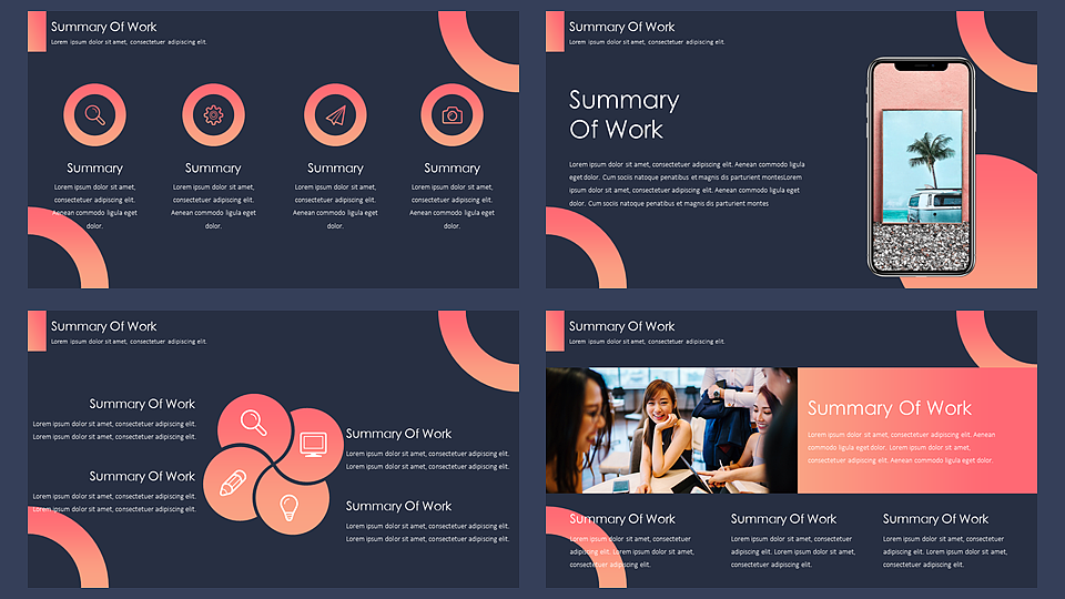 【耀你好看】欧美风渐变极简商务时尚模板