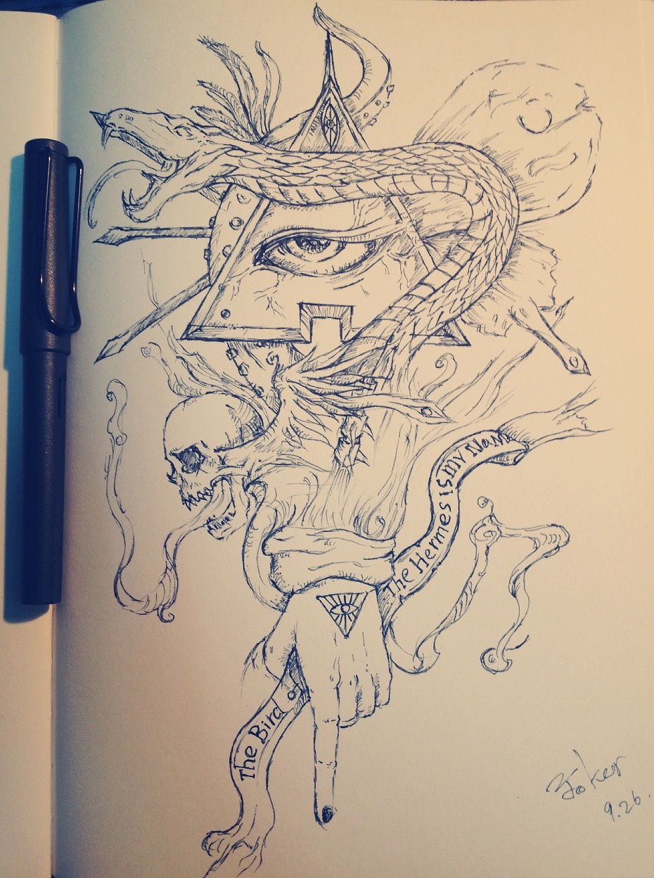 用新买的了lamy的钢笔画,笔的手感是不错.