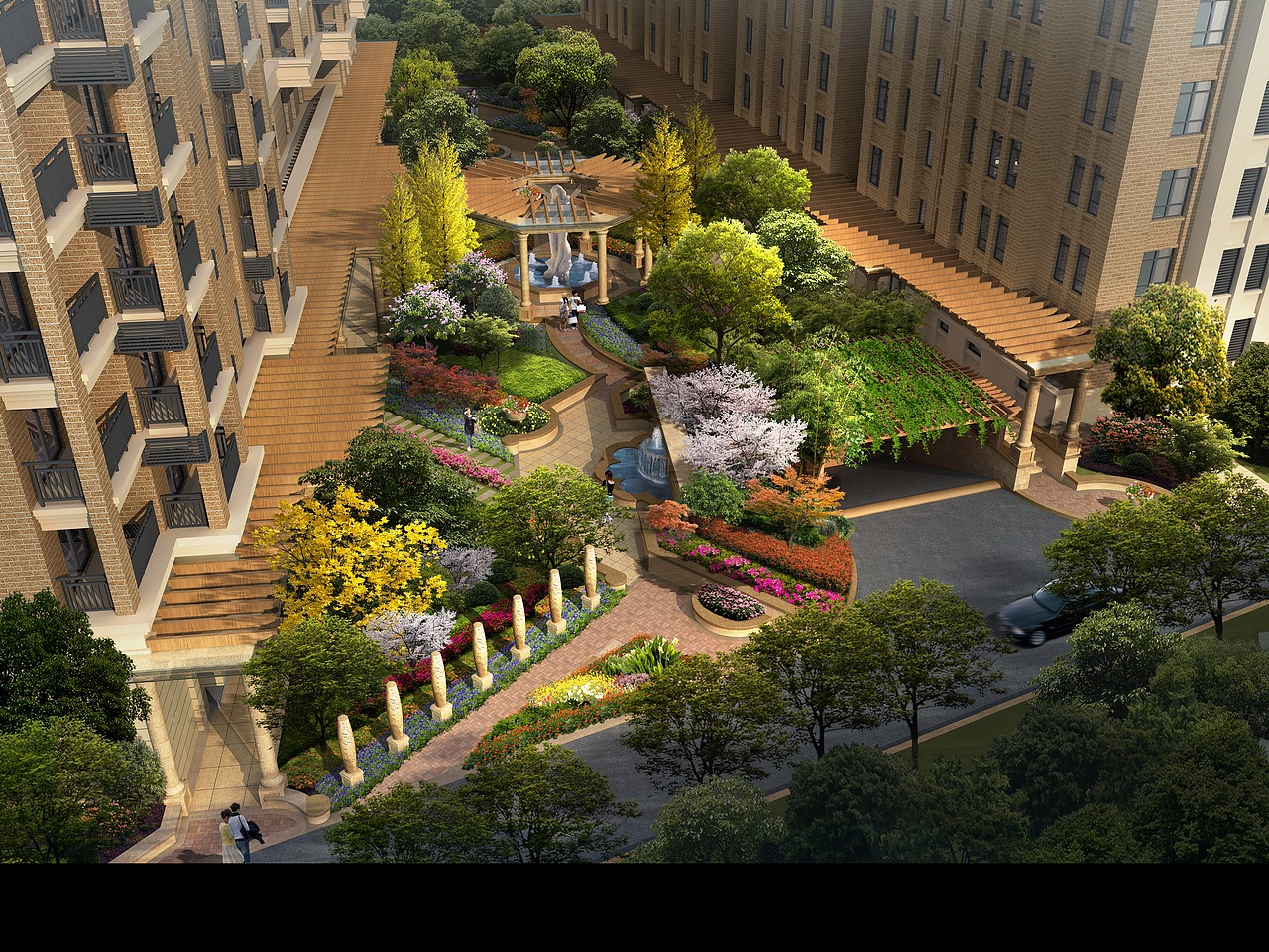 室外园林出图|空间|家装设计|1992效果图小娟_原创作品-站酷(zcool)