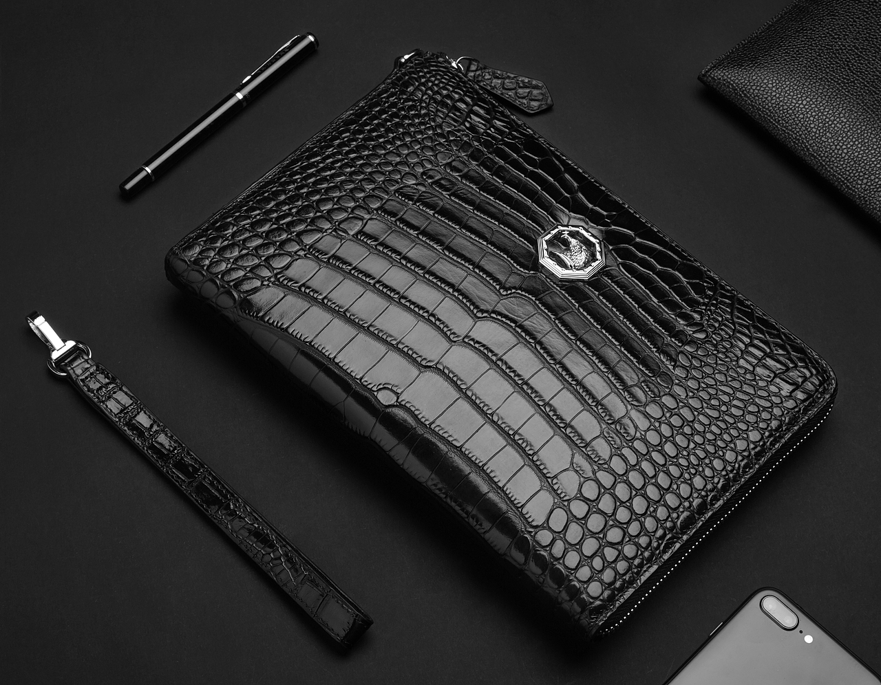 电商淘宝产品拍摄男手包拍摄