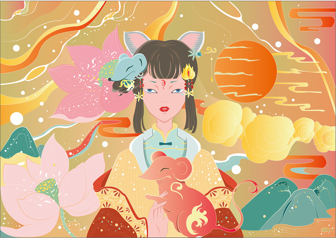 十二生肖系列插画