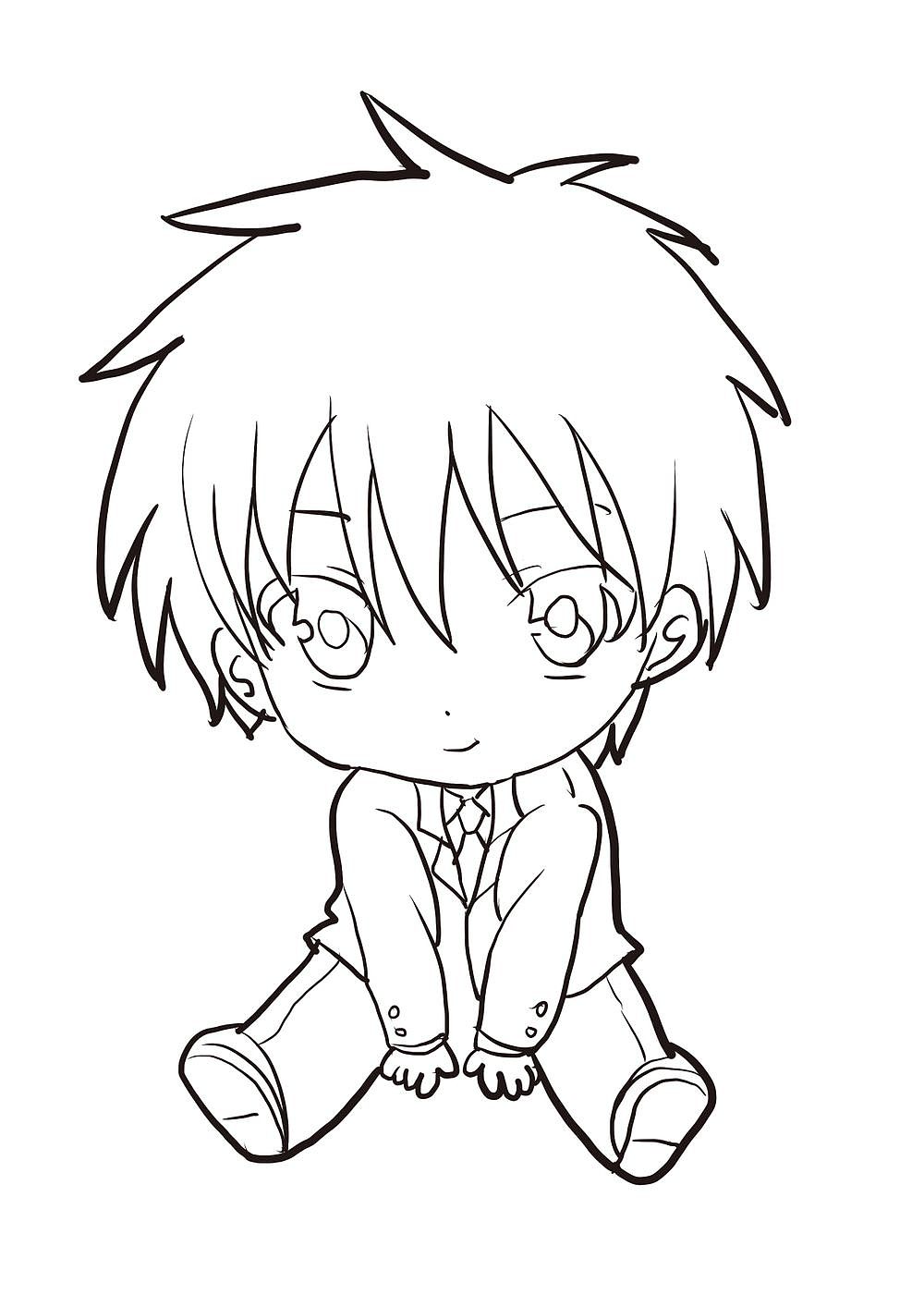 卡通动漫人物勾线练习9