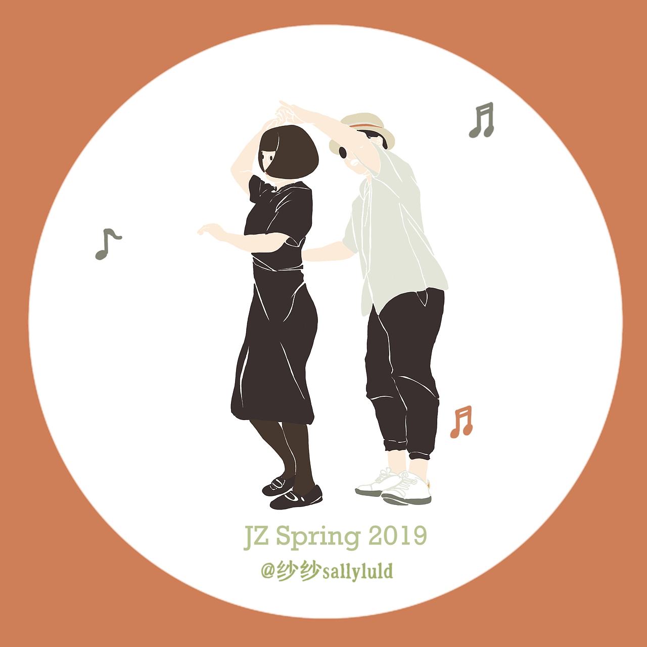 SwingDance上海摇摆（图ZMTU2ODgxODky） - 新锐潮流插画 - 站酷设计师纱纱SallyLulu原创素材 - 站酷ZCOOL