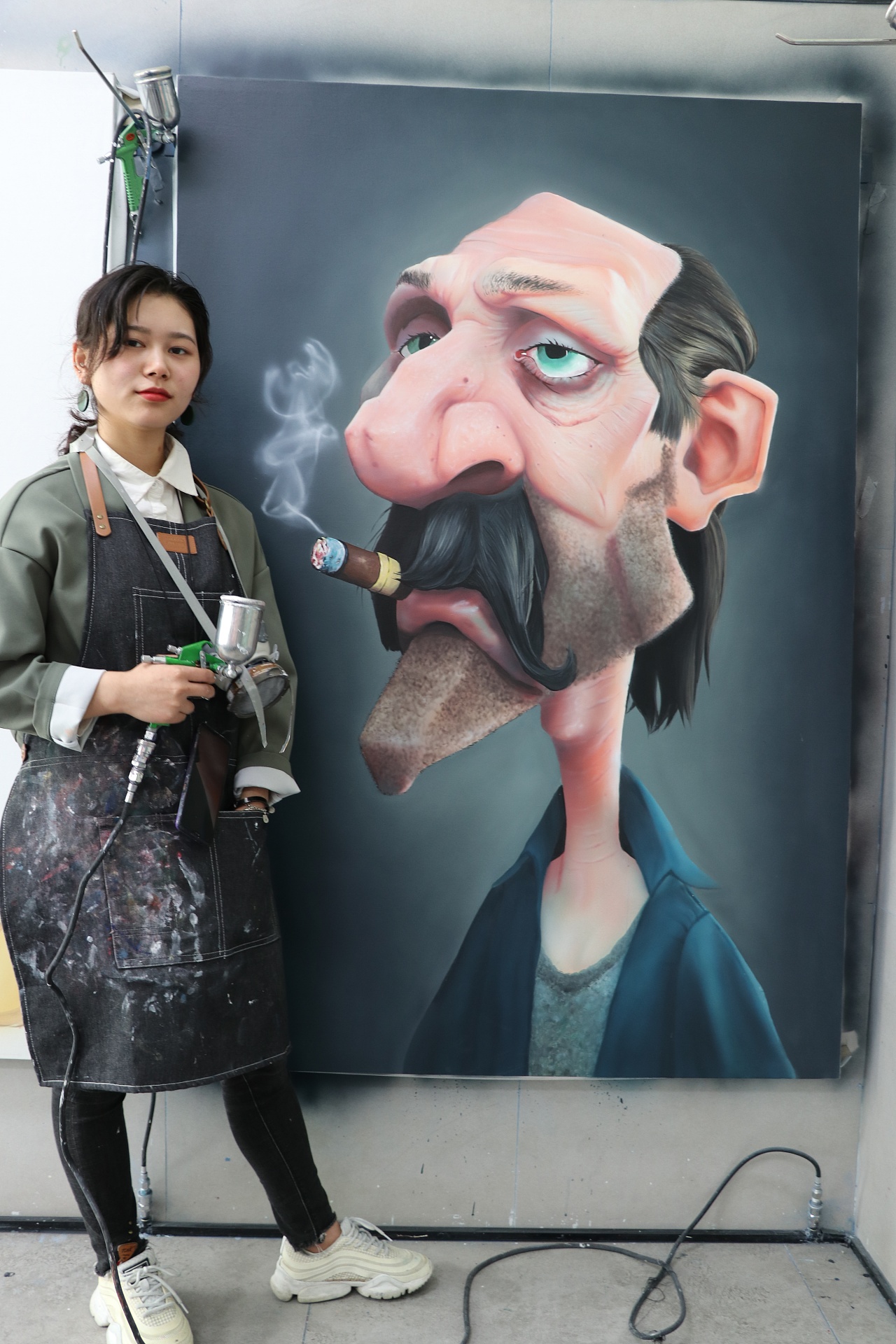 墙绘培训 | 喷绘人物