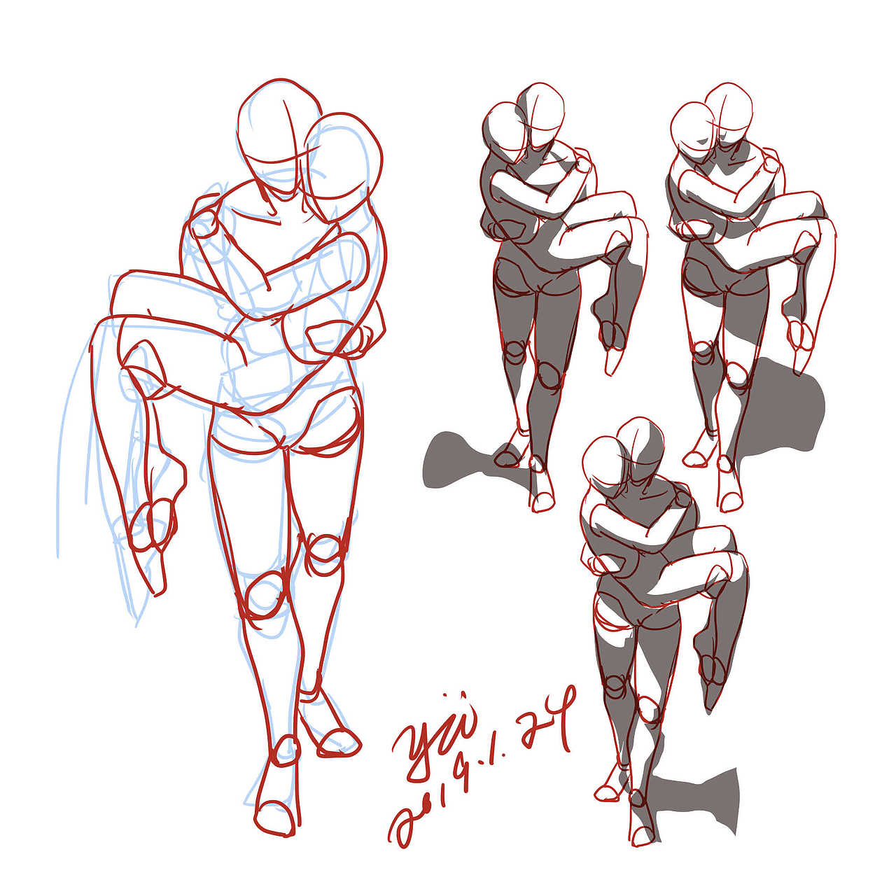 2019年1&2月部分速写