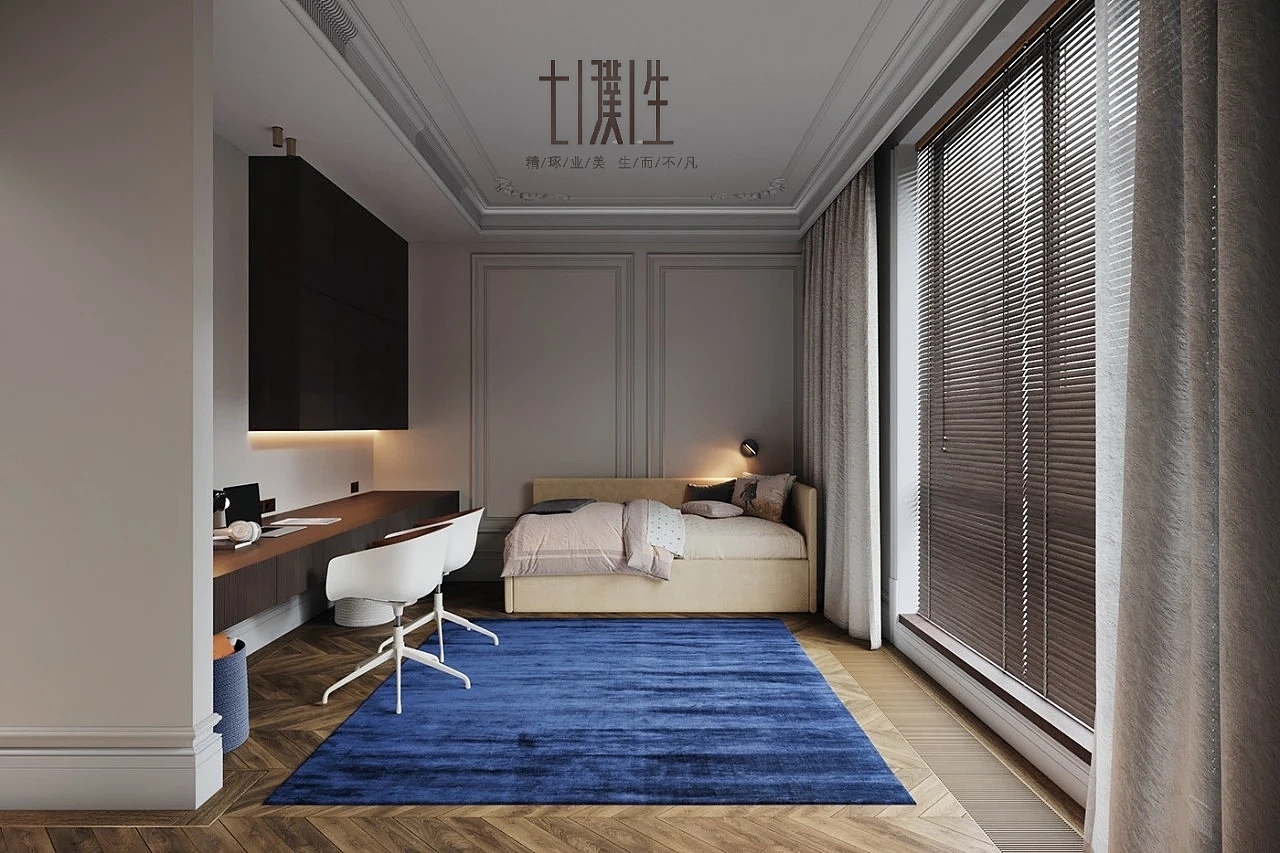 180㎡现代轻奢法式（图ZMjI0NDQ4OTMy） - 家装设计 - 站酷设计师七璞生原创素材 - 站酷ZCOOL