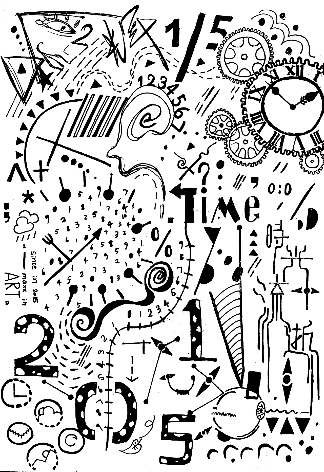 黑白系列插画与海报