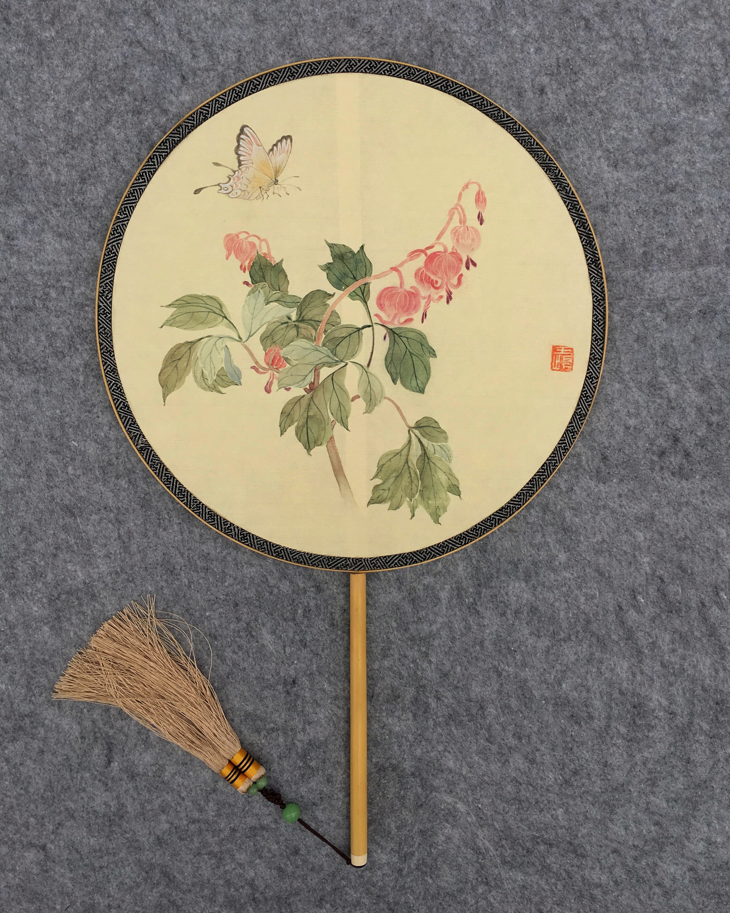 花鸟团扇|纯艺术|国画|芷子 - 原创作品 - 站酷 (zcool)