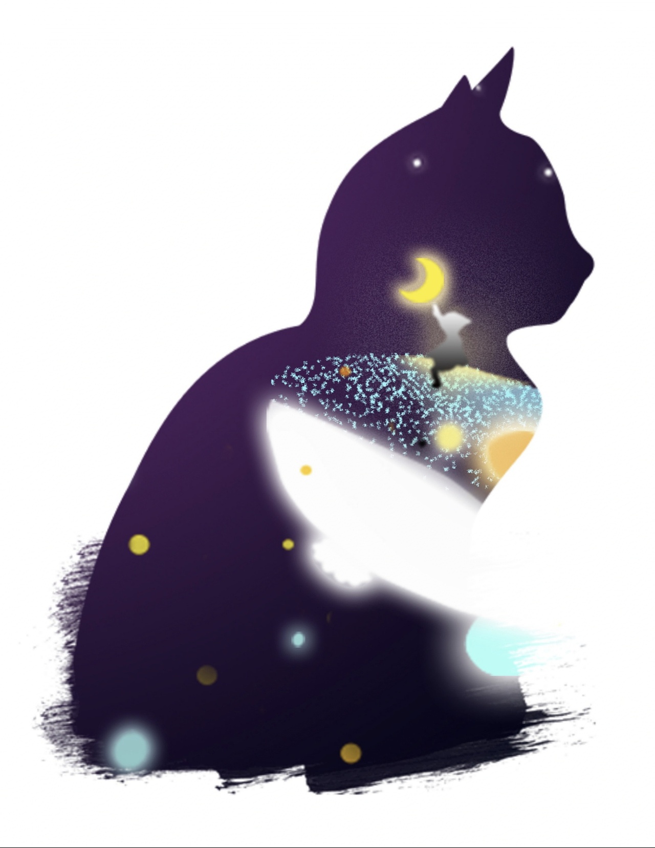 星空大鱼 插画设计