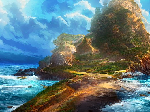 #AI创作实验室#美女，风景，大海（个人主页-ZNjIyNDU4MzI=） - AI作品 - 站酷设计师Z898484841原创素材 - 站酷ZCOOL