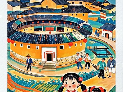 插画｜《福建土堡》